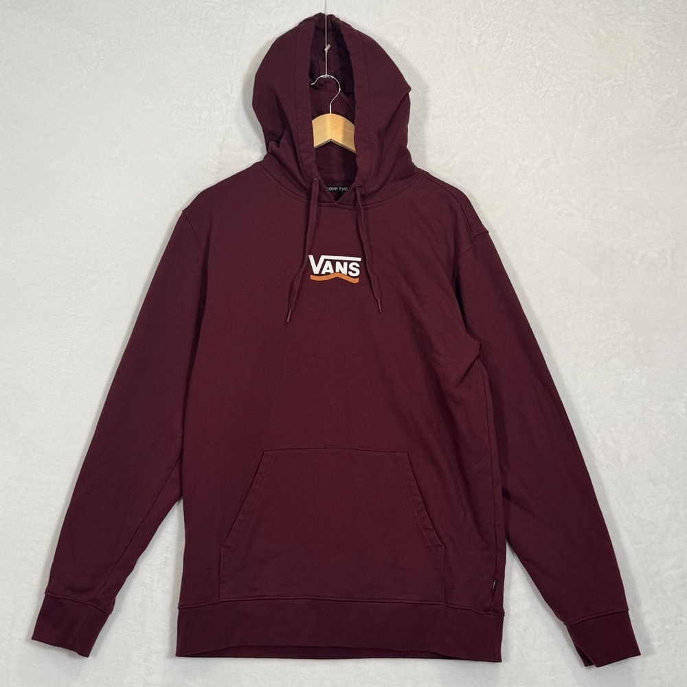 Vans Burgundy Off The Wall Graphic Hoodie Medium